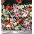 thumbnail image 3 of Soimoi Poly Georgette Fabric Leaves & Rose Panel Print Fabric by The Yard 52 Inch Wide, 3 of 5