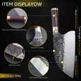 thumbnail image 3 of Chef Butcher Knife Handmade Forged Kitchen Knives Chinese Chop Cleaver High Carbon Steel Knife Cooking Tool With Wood Handle, 3 of 8