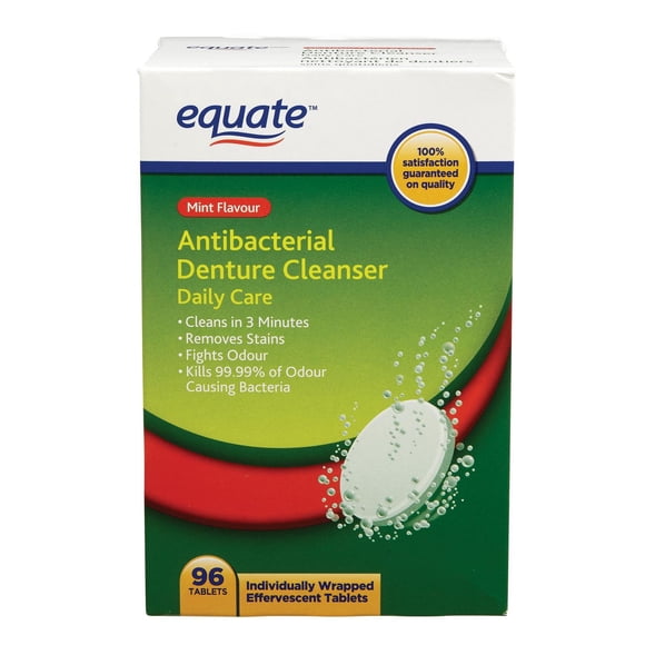 Equate Antibacterial Denture Cleanser Daily Care Mint Flavour