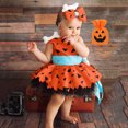 thumbnail image 2 of Kcodviy Garçon des Cavernes pour Tout-Petits avec Tenue de l\'Action de Grâce 2T Fille Sac de Bonbons Filles Robe Rétro d'Halloween pour Tout-Petits Os de Chien Fille des Cavernes Historique Robes de Demoiselles d'Honneur Robe en Maille Tenue de Cosplay de Princesse, 2 of 9