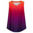 thumbnail image 4 of Plebaso Womens Tank Tops V Neck Gradient Lightweight Eyelet Shirts Flowy Loose Summer Sleeveless Blouses, 4 of 7