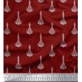 thumbnail image 1 of Soimoi Viscose Chiffon Fabric Leaves & Floral Block Print Fabric by The Yard 42 Inch Wide, 1 of 3