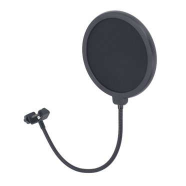 Mic Pop Filter, Double Layer Mic Pop Filter Mesh Noise Proof 360 Degree Rotatable  for Live Broadcast