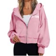 thumbnail image 1 of Veste en Polaire pour Femmes, Veste à Capuche Confortable avec Manches Longues, Coupe Ample, 1 of 5