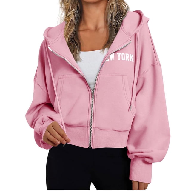 Veste en Polaire pour Femmes, Veste à Capuche Confortable avec Manches Longues, Coupe Ample