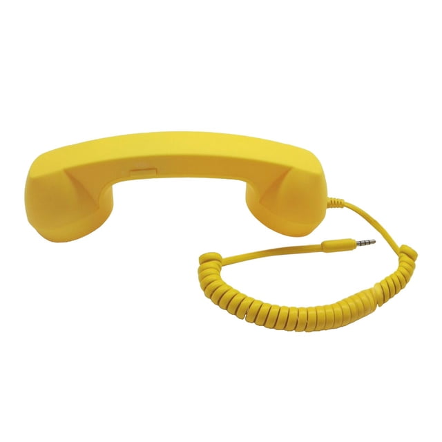 Mobile Phone Combiné 3,5 mm Mini Combiné Récepteur Micro Haut-Parleur pour Jaune