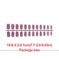 thumbnail image 3 of 1 Set Glue on Nails Medium Length Files Square Style Stick Full Cover Wraps Art Decals Artificial Beauty Tool Manicure Kit Decorations 24, 3 of 6