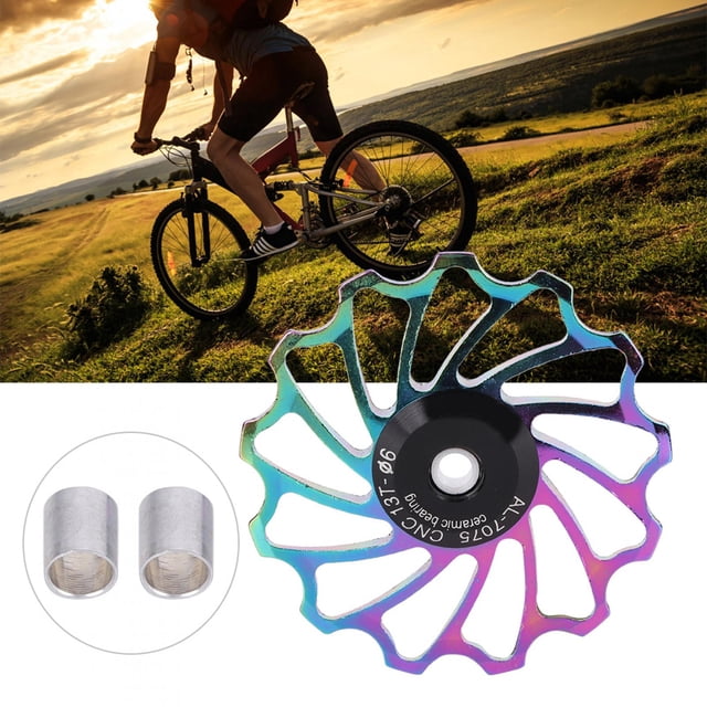 Bike Rear Derailleur Pulley Bicycle Rear Derailleur Pulley Colorful Mountain Bicycle Ramics Rear Derailleur Pulley Transmission Bearings Bike Cycling Sory