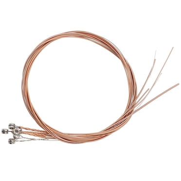 AURARMLET 6Pcs Stainless Steel Guitar String Set For Acoustic And Folk Guitars With Clear Tones 11.8x4.2x0.3in