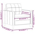 thumbnail image 4 of vidaXL Fauteuil Gris Foncé 60 cm Tissu, 4 of 5