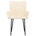 thumbnail image 2 of vidaXL Dining Chairs 2 pcs Cream Velvet, 2 of 5