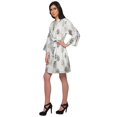 thumbnail image 3 of Moomaya Short Robe For Women Plus Size Printed Cotton Robe Lightweight Nightwear, 3 of 6