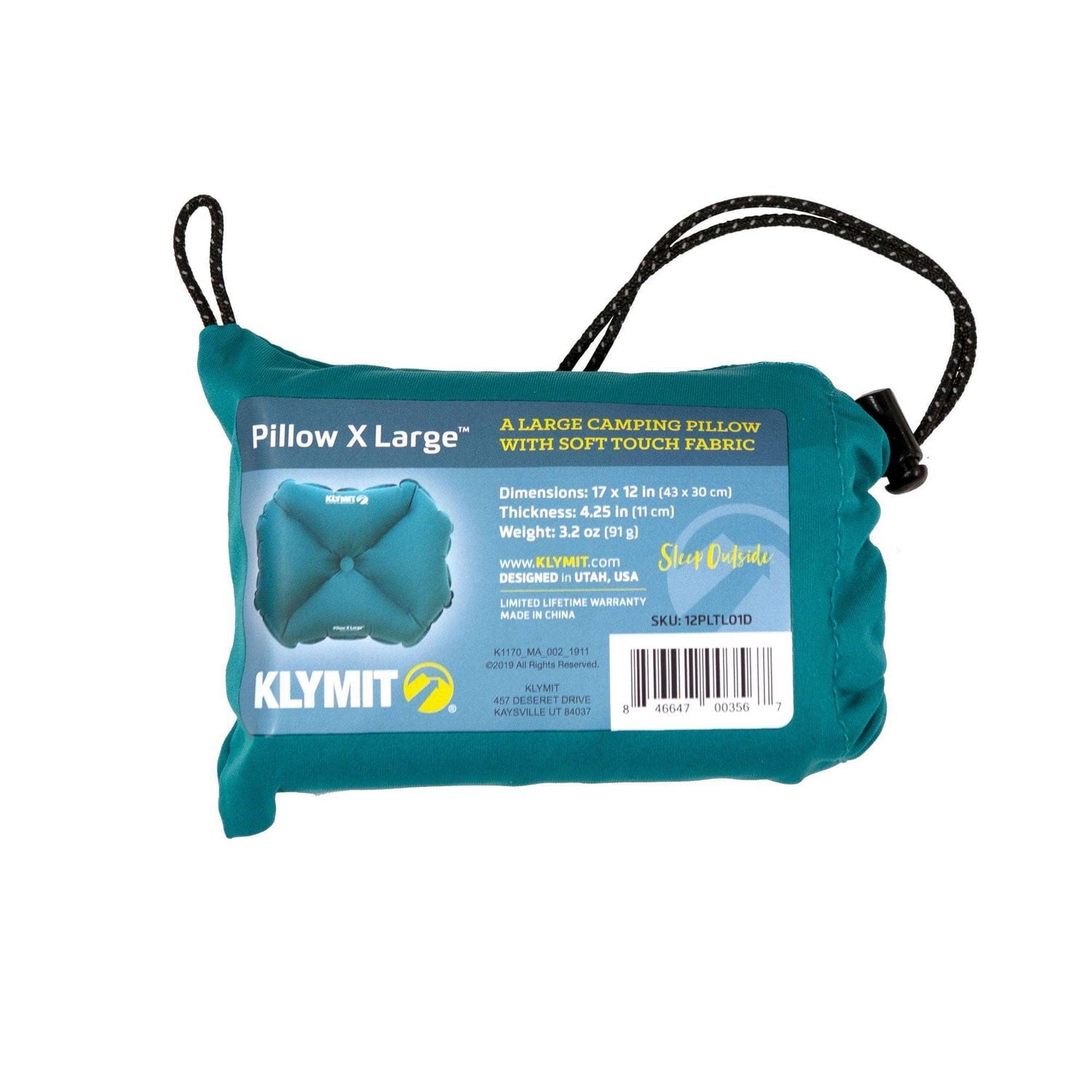 Klymit Pillow X Large Camping Pillow - Blue