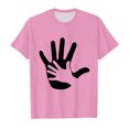 thumbnail image 1 of TZEWGL Hauts à Manches Courtes Imprimés Graphiques Roses Col Rond pour Enfants Vêtements pour Filles Garçons Taille 3-4T, 1 of 4