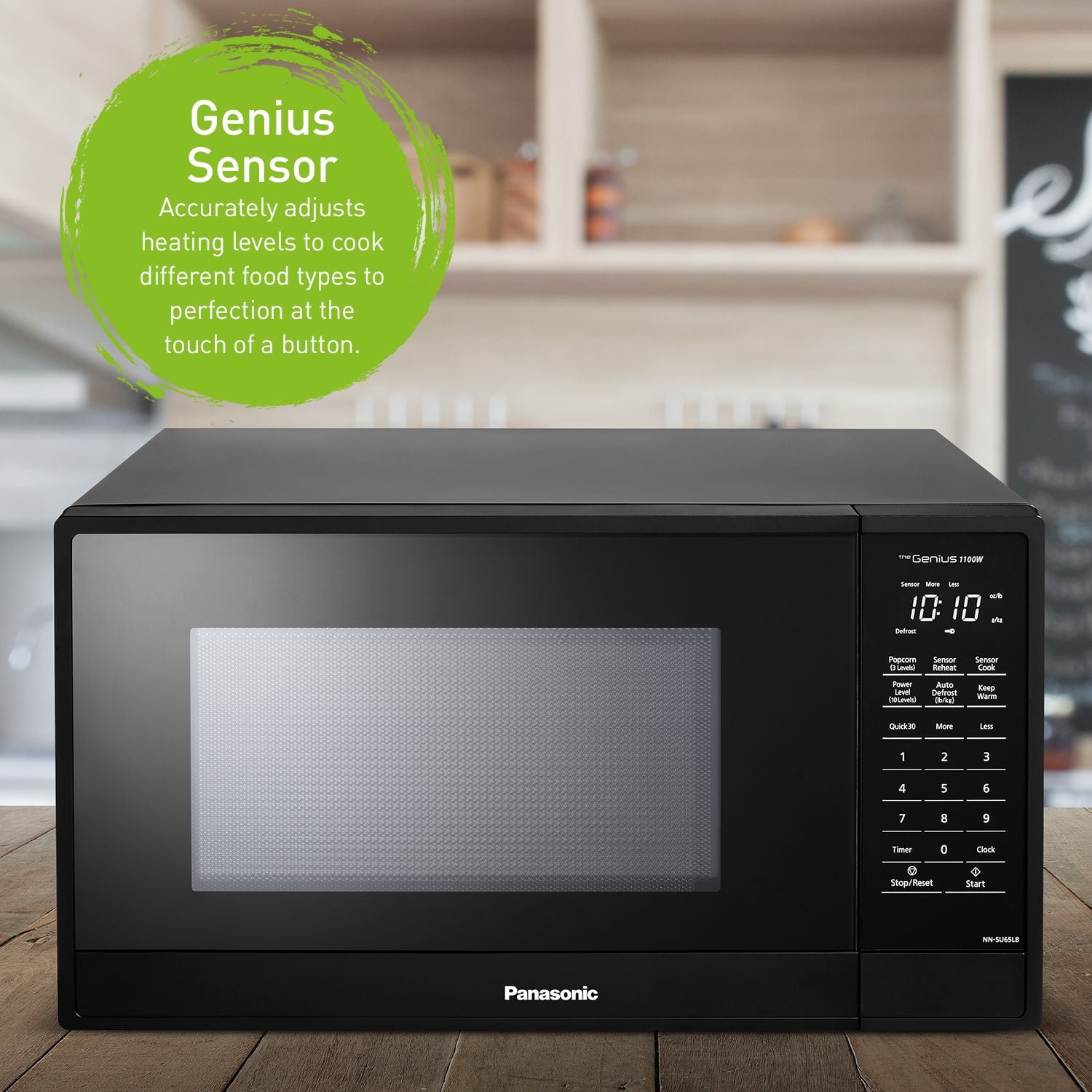 Panasonic 1.3 cu.ft,  Genius 1100 W Microwave Oven, Black, NNSU65QB