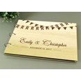 thumbnail image 2 of Custom Rustic Wedding Guest Book Wood Wooden Name Engraved Advice Book, 2 of 6