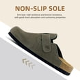 thumbnail image 3 of Adult Suede Clogs Cork Footbed Slippers Arch Support Potato Shoes Indoor Outdoor Slippers with Adjustable Buckle, 3 of 6