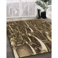 thumbnail image 3 of Ahgly Company Tapis d'Intérieur Ronds Transitionnels Lavables à la Machine, Bronze Brun, 3 Pieds Rond, 3 of 7