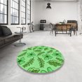 thumbnail image 4 of Ahgly Tapis Rectangulaire Lavable en Machine Vert Transitionnel, 2 Pieds x 5 Pieds, 4 of 7