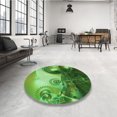 thumbnail image 4 of Ahgly Tapis d'Intérieur Lavable en Machine Carré Vert Émeraude Profond, 5 Pieds Carré, 4 of 7