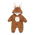 thumbnail image 1 of MeetoTime Baby Clothes Fall Winter Warm Hoodie Jumpsuits Long Sleeved Fleece Thickened Infant Toddler Rompers Home Crawling Clothes, 1 of 7