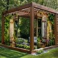 thumbnail image 4 of Rideaux d'Extérieur Imperméables Rideaux de Cour Rideaux Plantes Vertes et Fleurs Ensemble de 2 Pcs 5,9 Po, 4 of 6