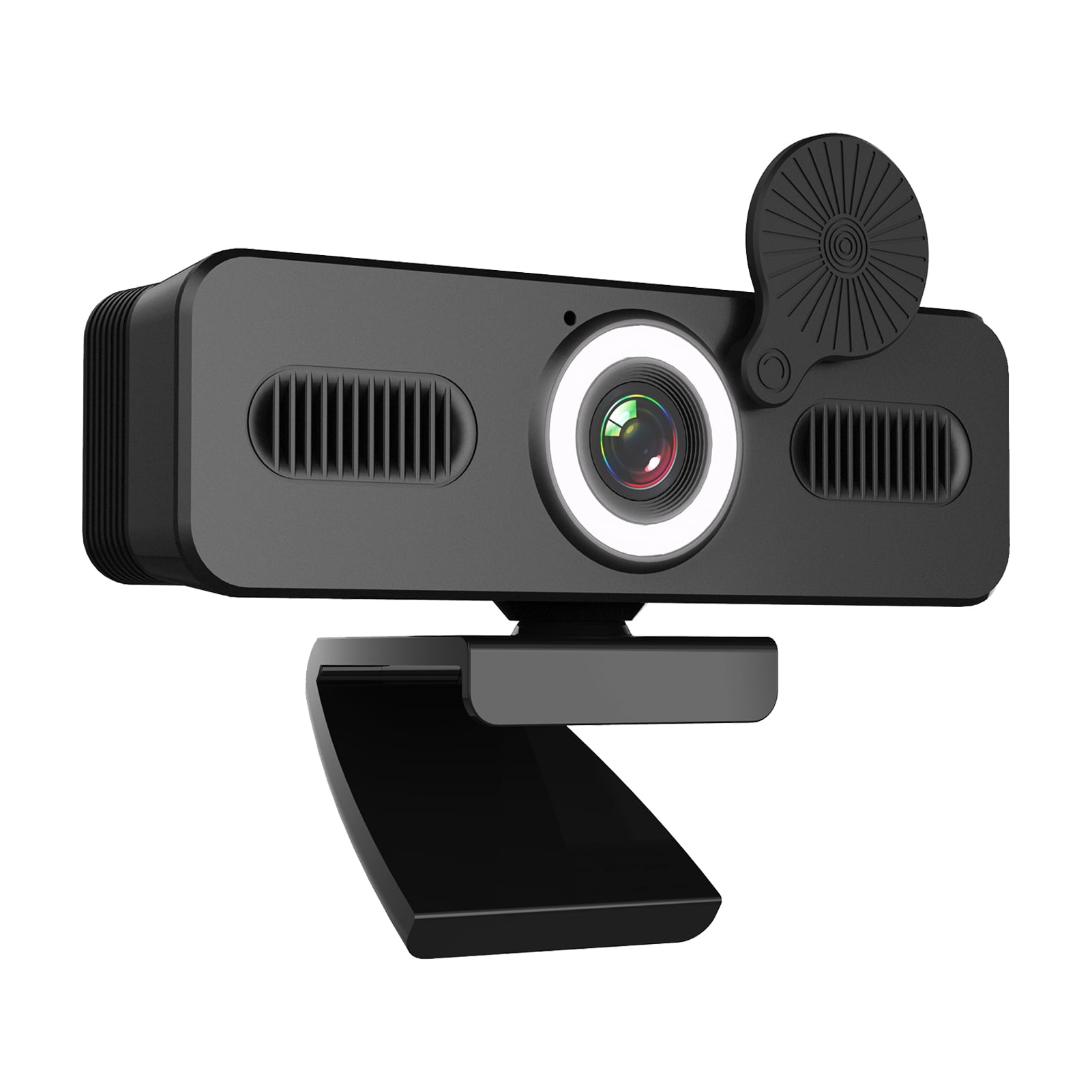 TFixol1080P HD Webcam Computer Webcam with Microphone USB PC Web Camera 120-degree Wide Angle with Fill-in Light Free Drive for Recording Calling Conferencing Gaming Compatible with Windows Vista iOS