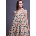 thumbnail image 4 of Bimba Gris Pâle8 Insecte Insecte Imprimé Coton Chemises de Nuit pour Femmes Robe Sans Manches Vêtement de Nuit Robe Maxi XX-Grand, 4 of 6