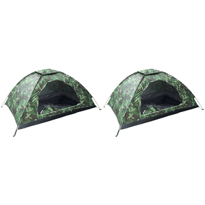 2X 1 Person Portable Outdoor Camping Tent Outdoor Hiking Travel Camouflage Camping Napping Tent