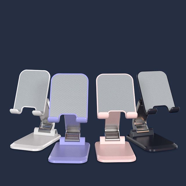 pstuiky Adjustable Phone Stand Multi-Angle Folding & Lift Design Universal Holder for 4-10" Smartphones & Tablets Non-Slip Rubber Pads Desk Accessory for Video, Gaming Video Calls