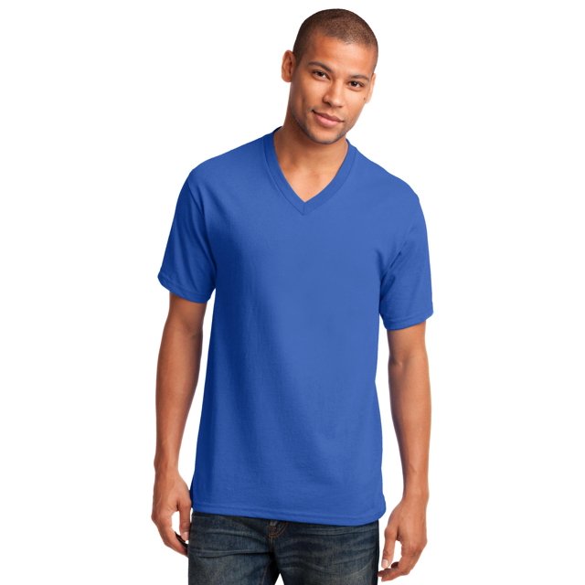 T-shirt à Col en V 100 % Coton 54 Oz