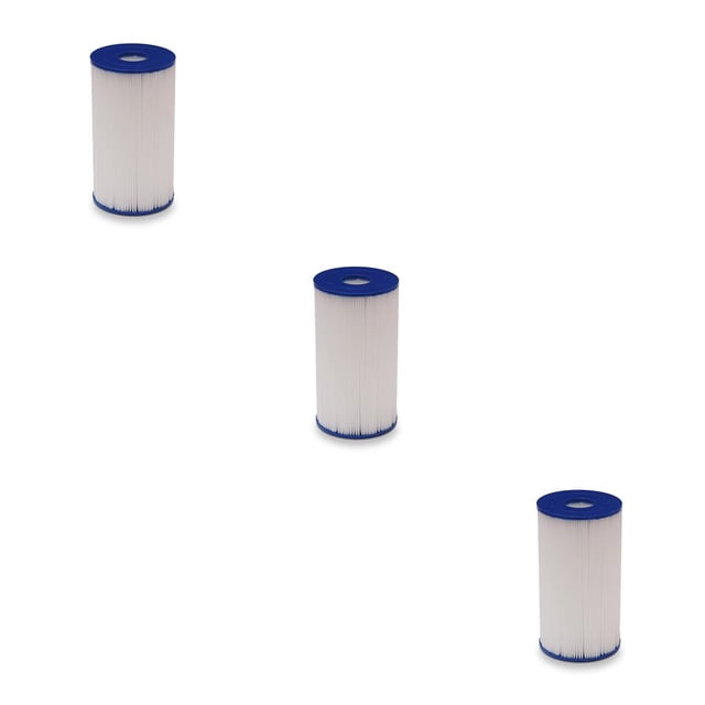 Ruiboury Filtre de Remplissage en Forme de Colonne pour Piscine Gonflable, Filtres de Pompe pour Spa et Jacuzzi, Accessoire de Réparation et d'Entretien, Pièces de Remplacement, Type III, Ensemble de 3