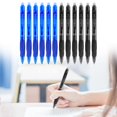 thumbnail image 1 of 12pcs Retractable Erasable Gel Pens Clicker Black & Blue Point(0.5) Make Mistakes Disappear Premium Comfort Grip Black & Blue Ink For Writting Note Taking（24ml）, 1 of 9