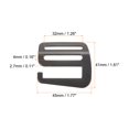 thumbnail image 2 of Unique Bargains 1.26' 32mm Webbing Release G Hook Buckle Adjusters for Backpack Strap, 8Pack Matte Black, 2 of 5