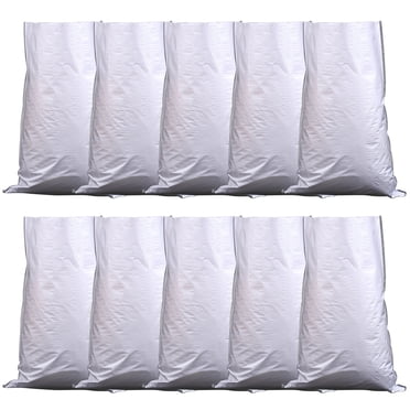 Ynlkorvg Support Sac Tissé en Film Plastique Blanc Épais pour Inondation Sac de Sable Protection Emballage 15x24 Po