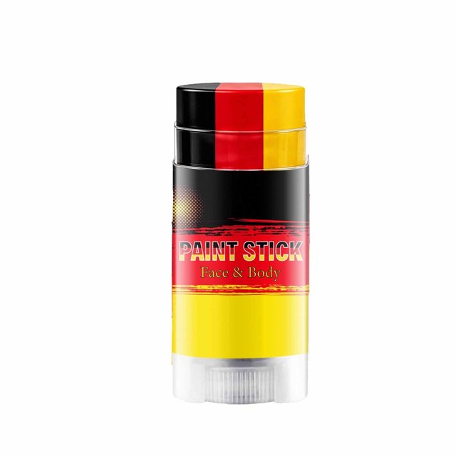 Bâton de Visage Allemagne Rouge et Jaune pour Fans, Résistant à la Sueur et à Haute Pigmentation, Bâtons de Visage de Sport pour Football, Rugby, Softball, Baseball, Fête, Accesso