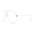 thumbnail image 4 of Iconic Tear Drop Clear Lens Metal Rim Cop Glasses Gold, 4 of 4