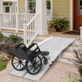 thumbnail image 2 of HOMCOM 8ft Wheelchair Ramp Foldable Portable Scooter Mobility Easy Access Carrier Ramp with Carrying Handle Aluminum Alloy, 2 of 10