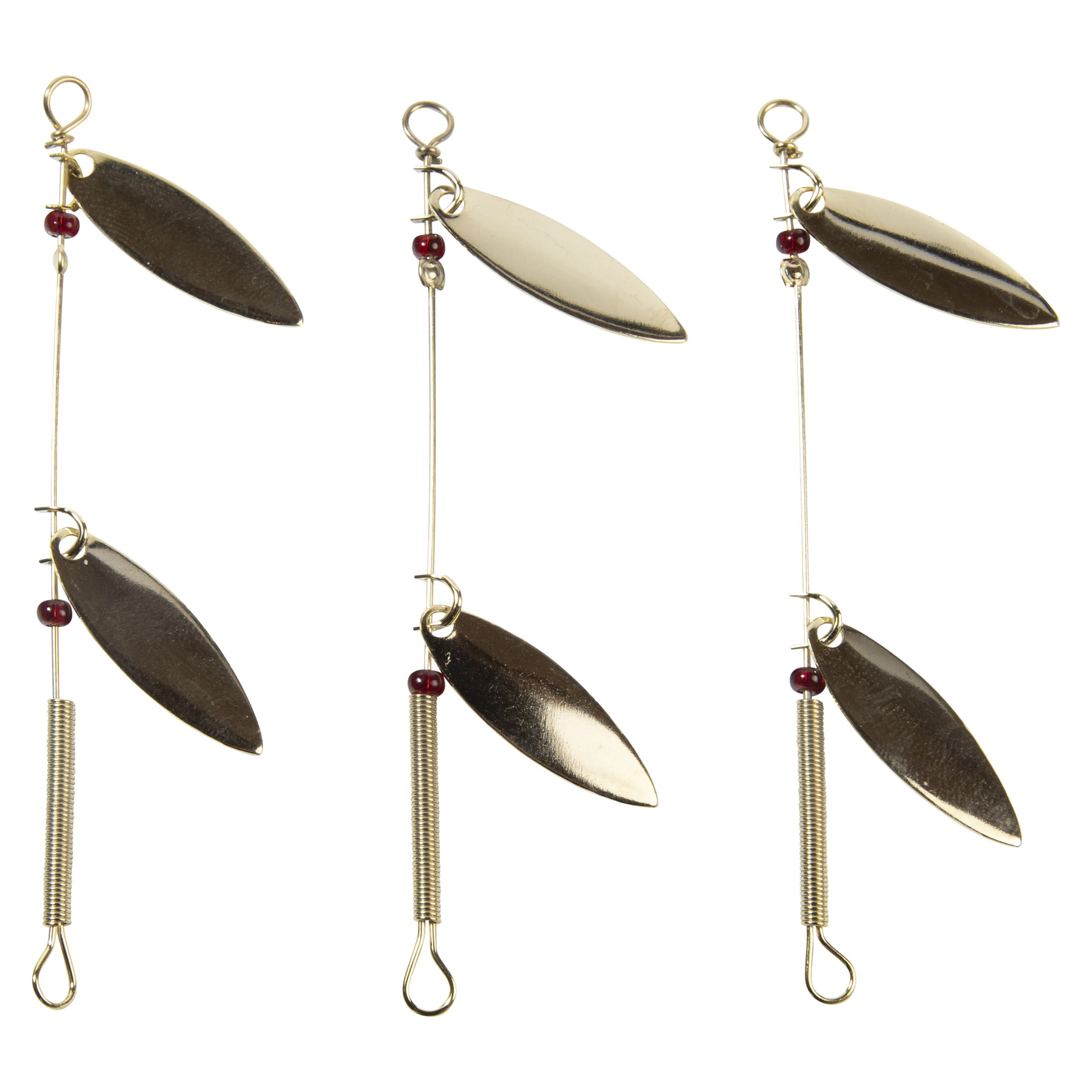 Lucky Strike Baitworks Lame en saule doré Double cuiller tournante + lot de 3 + taille n°1 + Cuiller de pêche