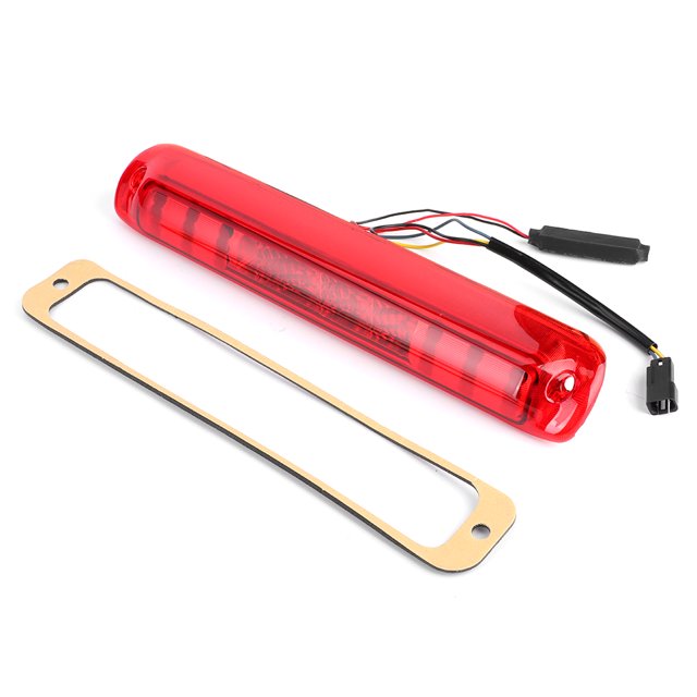 Feu de Frein LED, Longue Durée de Vie Feu de Frein Haute Visibilité pour Voiture Rouge et Blanc, Rouge, Noir