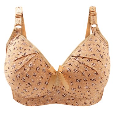 Pisexur Women's Plus Size Super Soft Wireless Cotton Bra