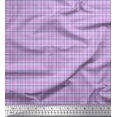 thumbnail image 1 of Soimoi Purple Moss Georgette Fabric Plaid Check Print Fabric by the Yard 42 Inch Wide, 1 of 3