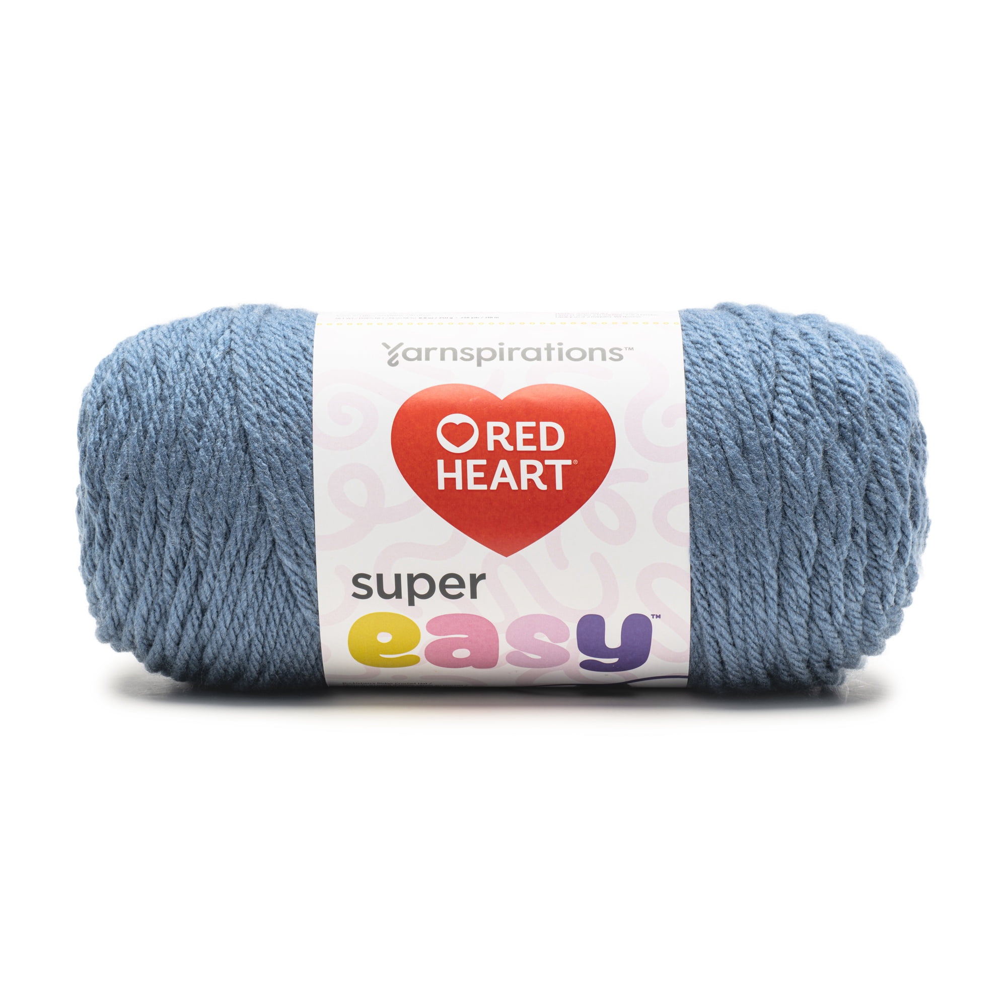 Laine acrylique super épaisse Red Heart® Super Easy™ n° 6, Bleu Jeans, 250 g (8,8 oz) 238 yards