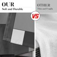 thumbnail image 4 of Black Grey Kitchen Curtains Dark Grey Window Curtains Valance and Tier Set 36 Inch, White Modern Rod Pocket Short Tier Curtain for Bathroom, Abstract Small Cafe Curtains for Living Room, 4 of 5