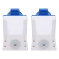thumbnail image 3 of Qiilu 2Pc Industrial Power Socket Connector 3-Pin Single-Phase 16A 3 Hole 220-250V New, 3 of 8
