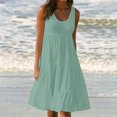 thumbnail image 2 of Yuyuzo Robes d'Été pour Femmes Robe Décontractée d'Été pour Femmes Sans Manches à Col Rond Tunique Ample Robe Débardeur Robe Bohème de Plage pour les Vacances, 2 of 7