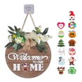 thumbnail image 1 of Signe de Bienvenue Saisonnier Interchangeable Pendentif Suspendu en Bois (C), 1 of 10