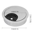 thumbnail image 4 of Wire Grommets, Desk Grommets, Brushed Silver For Office Table School PC Peripheral Computer Desk 50 Brushed, 4 of 8