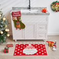 thumbnail image 4 of Douceur Christmas Santa Bathroom Rugs, Cute Red Bath Mat, 3' x 2' (Rectangular), Soft and Absorbent Washable Bath Rugs for Bathroom 36"X24", 4 of 7