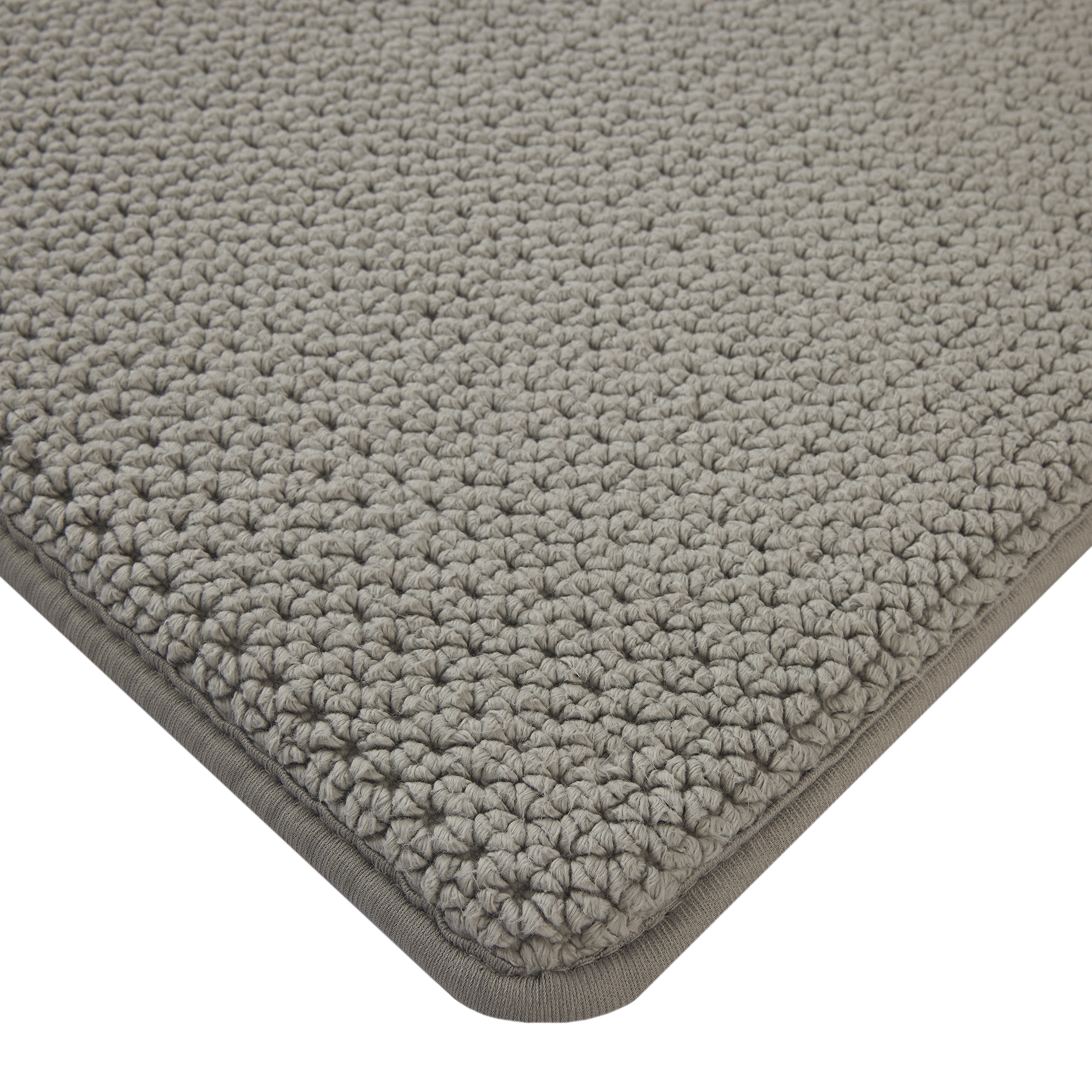 Tapis de bain en mousse à mémoire de forme en coton doux Signature Better Homes & Gardens,argent doux, 20" x 34"